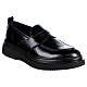 Shiny black leather Saddle Loafers In Primis s2