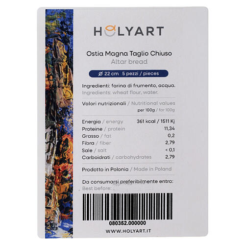 MUESTRA DE PRUEBA Hostia magna 22 cm corte cerrado 5 uds 3