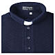 Blue Intarsio clergy polo by Cococler, long-sleeved, cotton s3