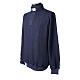 Blue Intarsio clergy polo by Cococler, long-sleeved, cotton s4