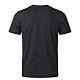 T-shirt noir en coton doux croix dorée brodée Vebi Confezioni s6