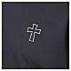 Black cotton T‑shirt with white cross by Vebi Confezioni s4