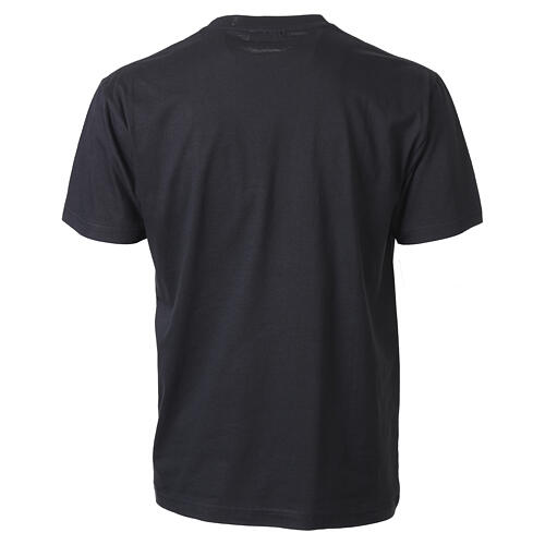 T-shirt noir Vebi Confezioni coton croix blanche 6