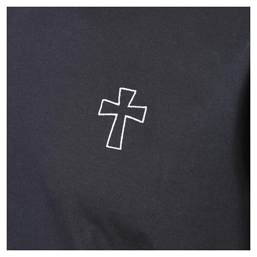 Maglia nera Vebi Confezioni cotone croce bianca 4