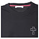 Camiseta preta Vebi Confezioni algodão cruz branca s5