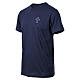 T-shirt bleu foncé en coton croix blanche Vebi Confezioni s3