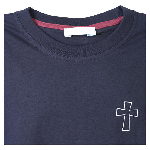 Maglia cotone blu scuro croce bianca Confezioni Vebi 5