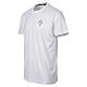 White cotton T-shirt with embroidered black cross by Vebi Confezioni s3