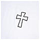 White Cotton T-shirt with Black Embroidered Cross, Vebi Confezioni s4