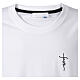 Maglia bianca cotone ricamo faith Vebi Confezioni s5