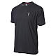 Short-Sleeve Black Cotton T-Shirt with White 'Faith' Embroidery, Vebi Confezioni s3