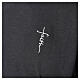 Short-Sleeve Black Cotton T-Shirt with White 'Faith' Embroidery, Vebi Confezioni s4