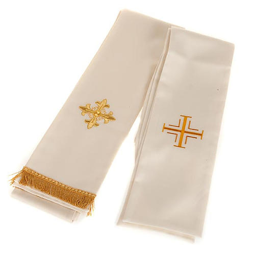 Chasuble and stole, ears of wheat and crosses 5