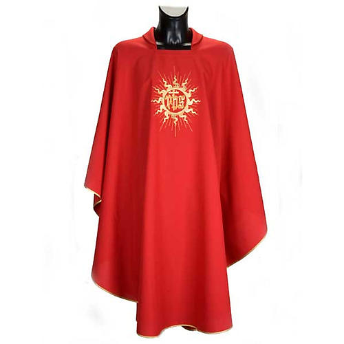 Chasuble liturgique et étole avec soleil et croix 4
