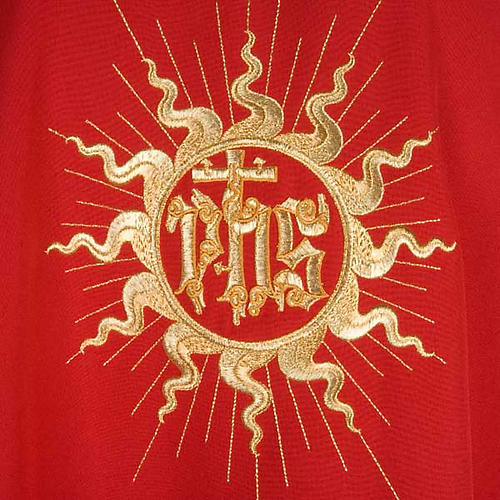 Chasuble liturgique et étole avec soleil et croix 5