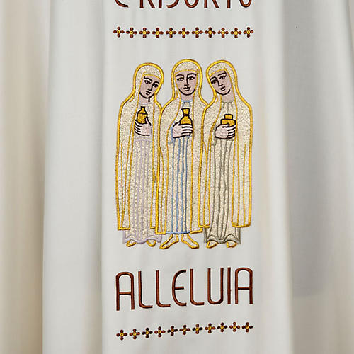 Marian chasuble with stole, angel and cross 3
