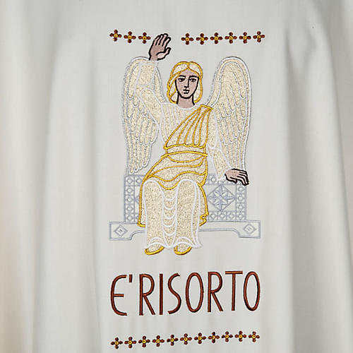 Casulla con estola ángel y cruz 2