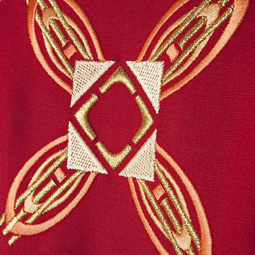 Messgewand mit Stola, rot und rosafarbig 4