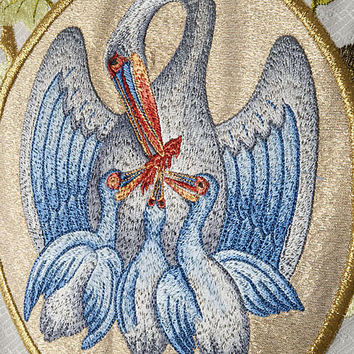 Chasuble and stole, ivy and pelican 3
