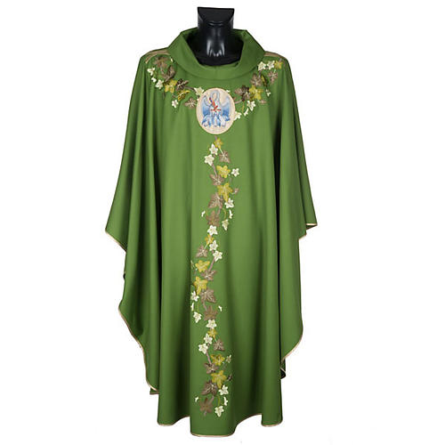 Chasuble and stole, ivy and pelican 7