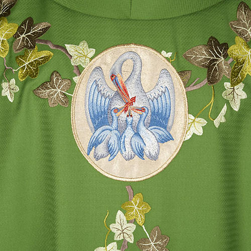 Chasuble and stole, ivy and pelican 8
