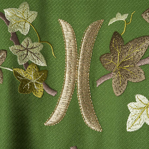 Chasuble and stole, ivy and pelican 12
