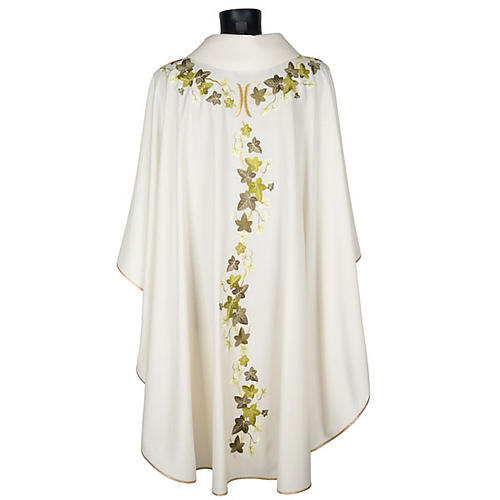Chasuble and Clergy Stole with Ivy and Pelican Pattern 5