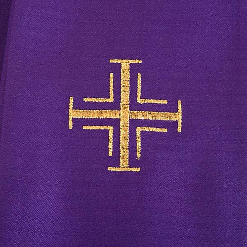 Violet chasuble with stole, ivy 7
