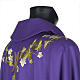 Violet Chasuble and Matching Clergy Stole with Embroidered Ivy s6