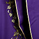 Violet Chasuble and Matching Clergy Stole with Embroidered Ivy s8