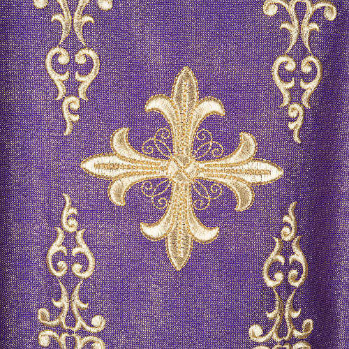 Chasuble with stole, wool and lurex fabric 1