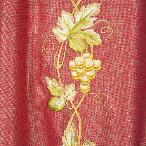 Chasuble with stole, wool and lurex fabric 6