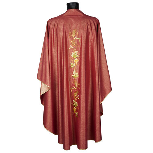 Chasuble with stole, wool and lurex fabric 8