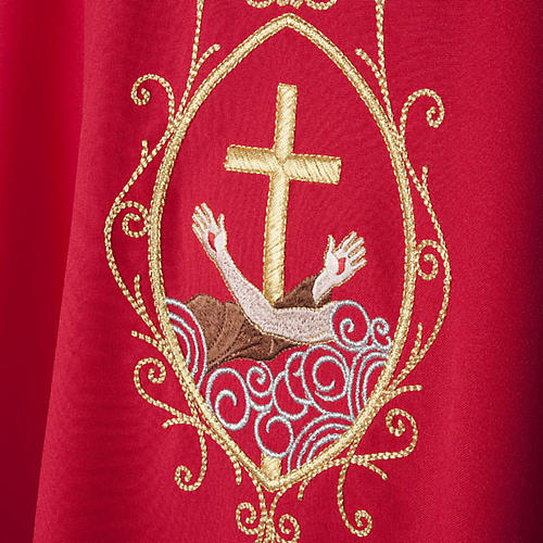 Chasuble and stole, cross and hands 4