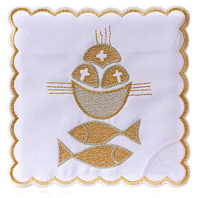 Altar linen set 4 pcs. loaves and fishes symbol