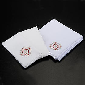 Bielizna kielichowa i welony: Bielizna kielichowa 4 cz. symbole krzyż kłosy złocone