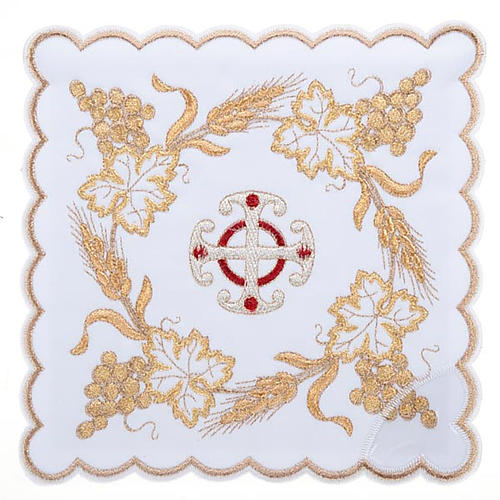 Mass linens 4 pcs, golden cross and ears of wheat symbols 1