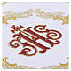 Mass linen set 4 pcs. red IHS embroidery s2