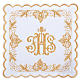 Linge d'autel 4 pcs symbole IHS doré s1