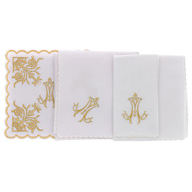 Bielizna kielichowa i welony: Bielizna kielichowa 4 cz. symbole maryjne i lilie