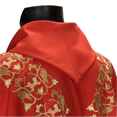 Chasuble with stole, IHS embroidery 3