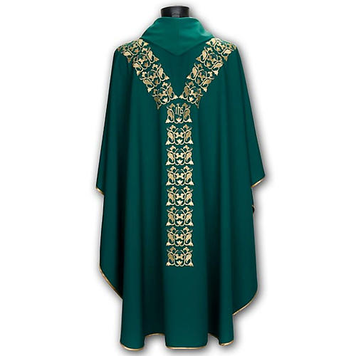 Chasuble with stole, IHS embroidery 6
