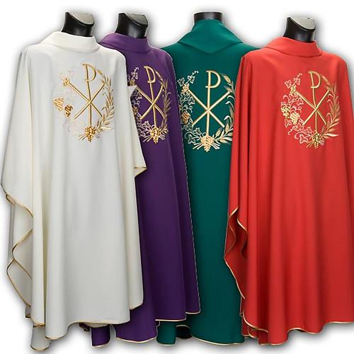 Casula liturgica e stola ricamo XP 1