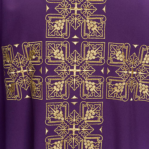 Casulla litúrgica y estola bordado Cruz grande 7