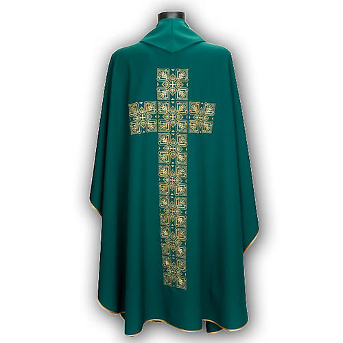Chasuble liturgique et étole croix brodée 6