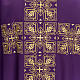 Casula litúrgica e estola bordado grande cruz s7