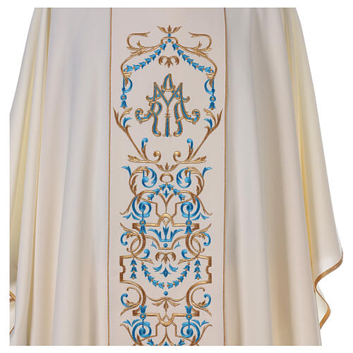 Marian chasuble with embroidered orphrey 2