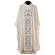 White Marian Chasuble with embroidered orphrey s1