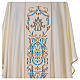 White Marian Chasuble with embroidered orphrey s2
