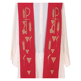 Priest stole with Chi-Rho embroidery